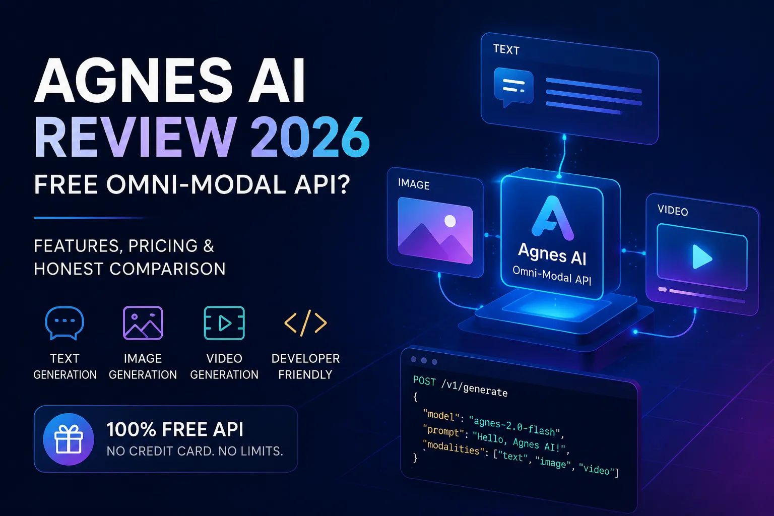 Agnes AI Review 2026: Free Omni-Modal API Tested (Text, Image & Video)