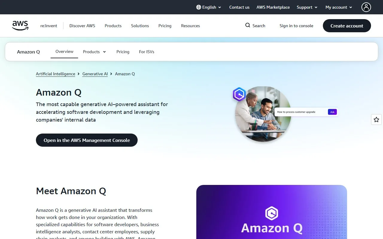 Amazon Q screenshot 1