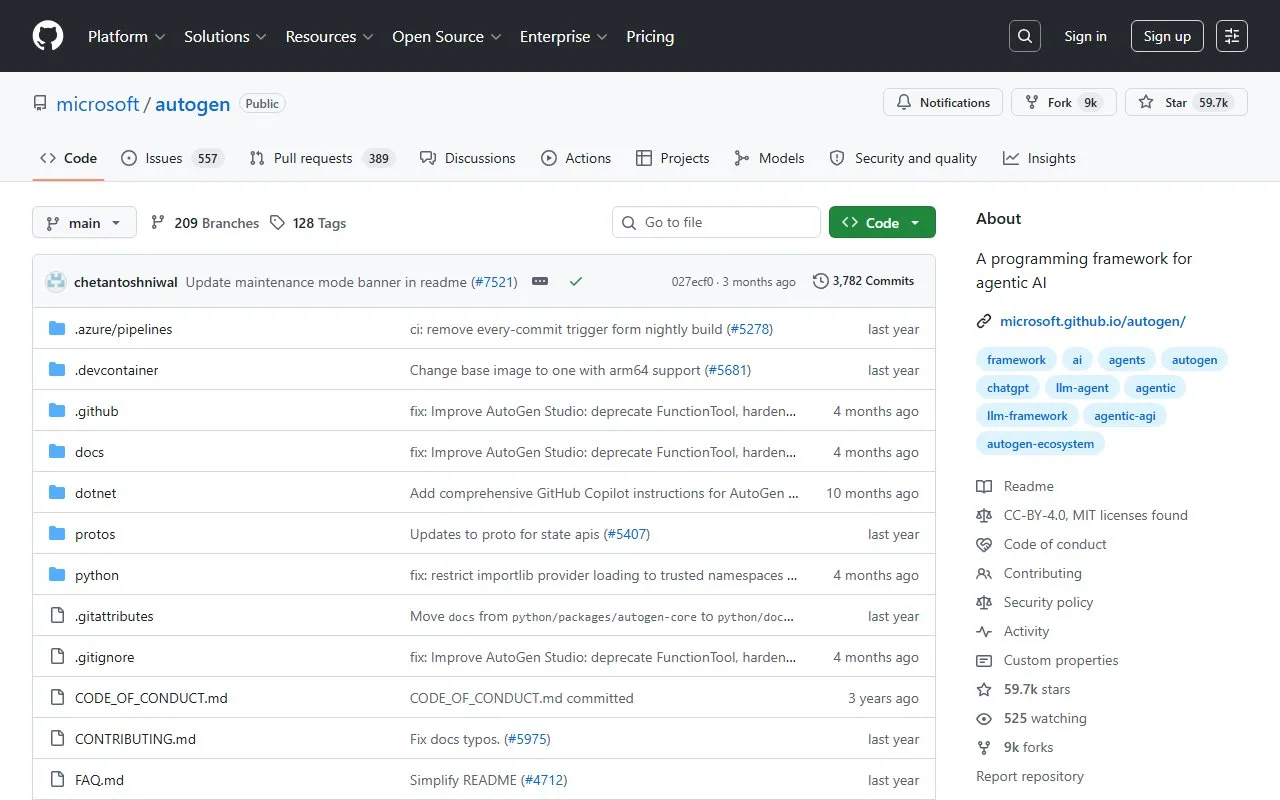 Microsoft AutoGen screenshot 1