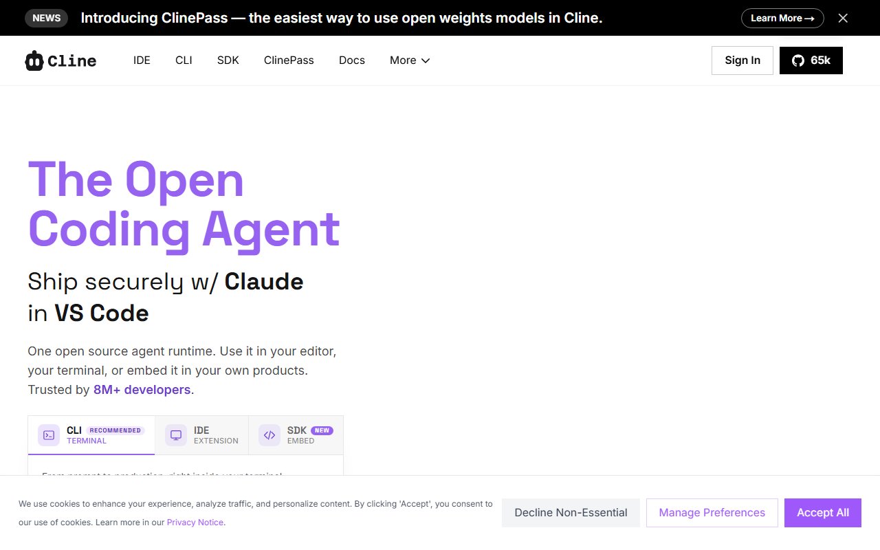 Cline screenshot 1