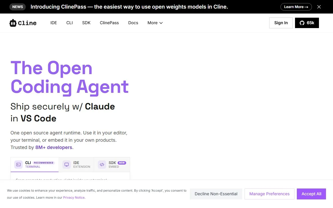 Cline screenshot 1