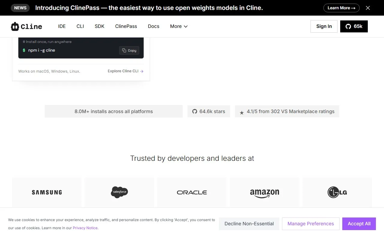 Cline screenshot 2
