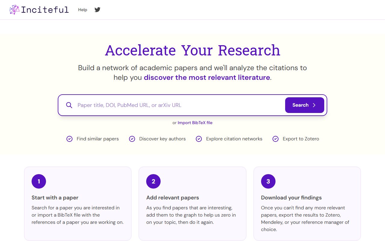 Inciteful screenshot 1